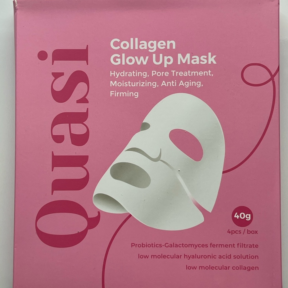 New in Box 4 Quasi K-Beauty Collagen Glow Up Sheet Masks